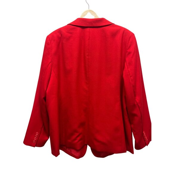 Pendleton Vintage Y2K Red Wool Oversized Blazer - Picture 5 of 8